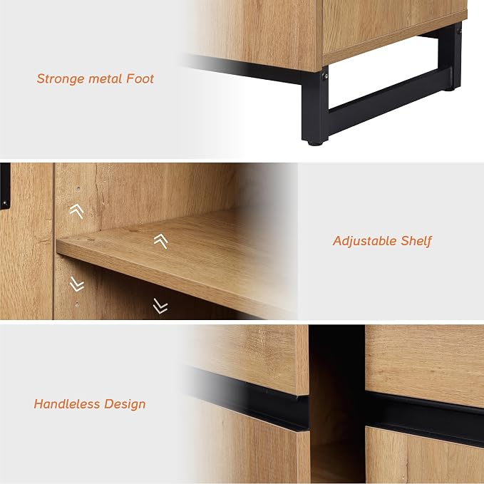 WAMPAT 2 in 1 Multifunctional Sideboard Buffet Cabinets, Modern Sideboard - Image 6