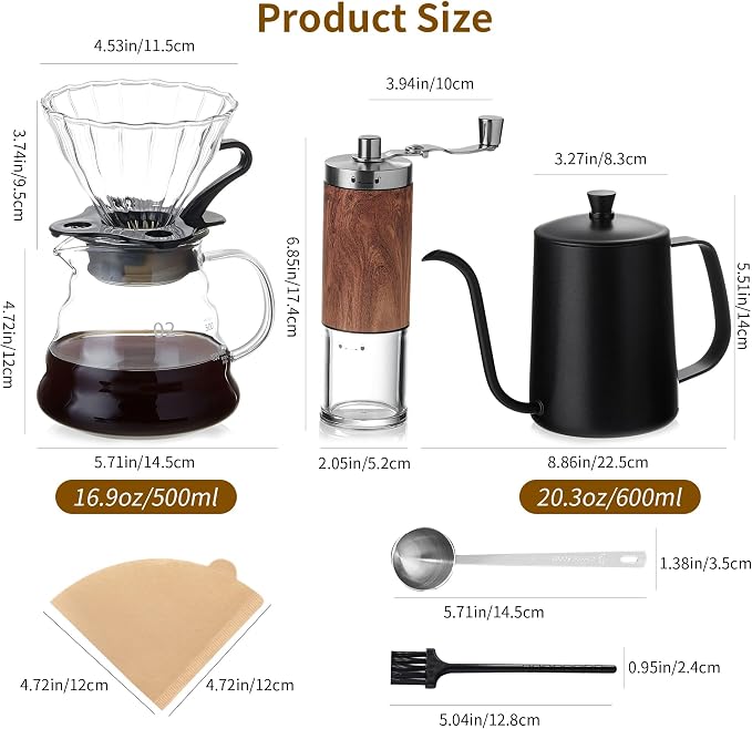 Unbreakable Pour Over Coffee Maker Set – 6-Piece Set - Image 5