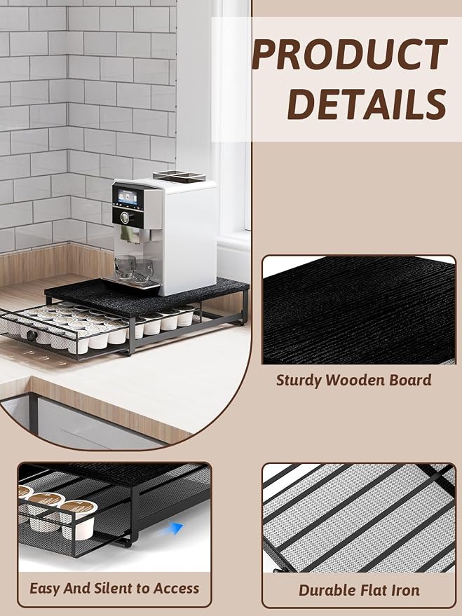 Sedegn Coffee Pod Holder Counter Coffee Vertuo Capsules Storage Organizer - Image 6