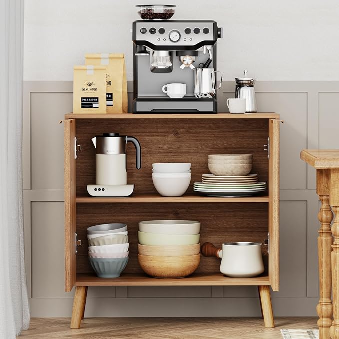 Fluted Storage Cabinet, Buffet Cabinet - Image 7