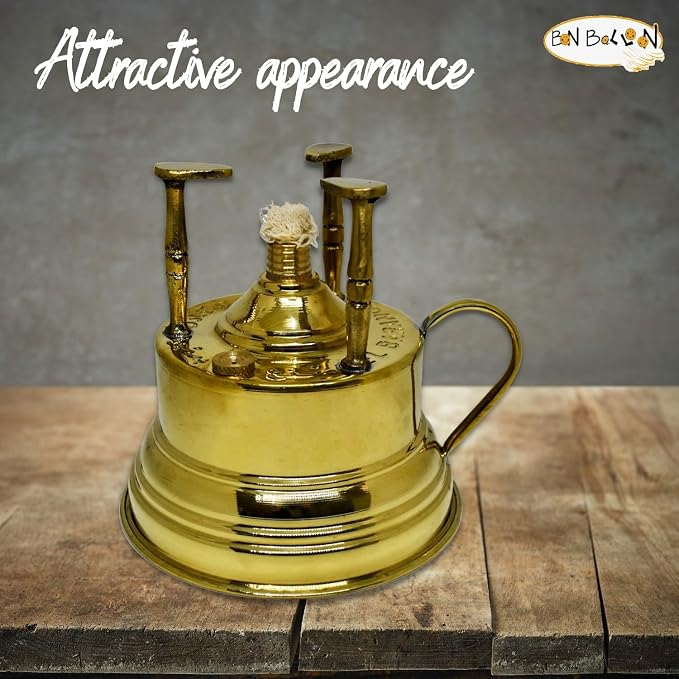Al Bramony Brass Copper Turkish Greek Coffee Alcohol Burner Maker Table Top - Image 6