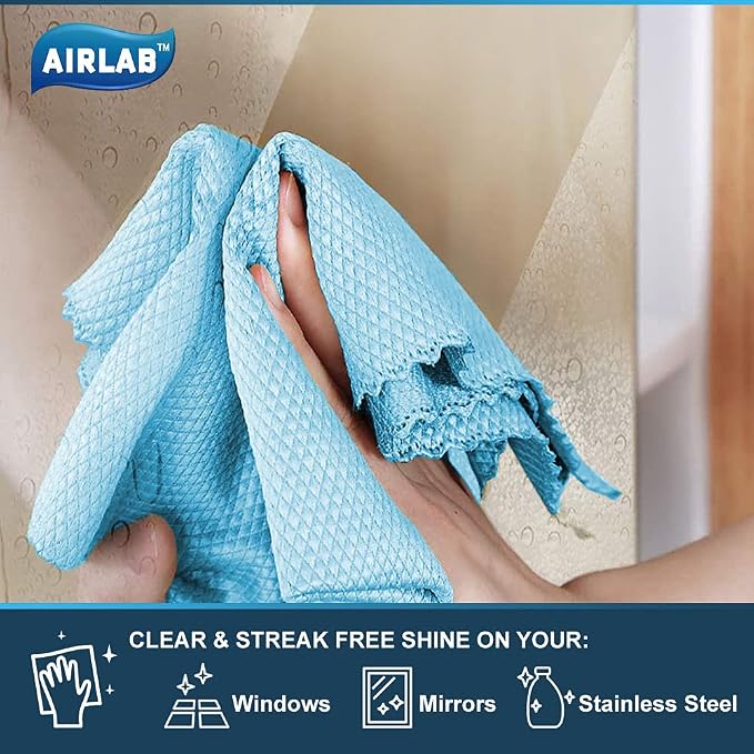 Airlab Streak Free Miracle Cleaning Cloths Easy Clean Nanoscale, Microfiber - Image 5