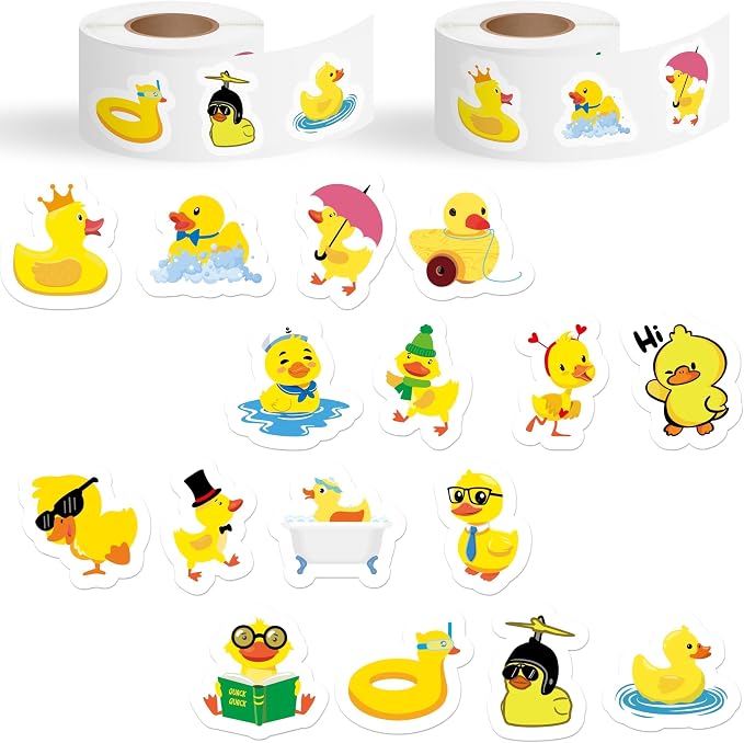 Haooryx Yellow Duck Sticker Rolls by Haooryx