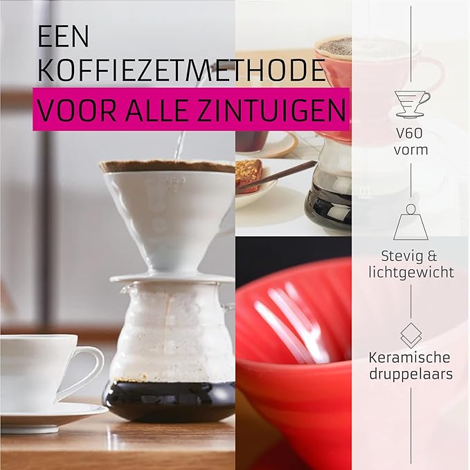 Hario V60 Ceramic Coffee Dripper Pour Over Cone Coffee Maker Size 01 - Image 2