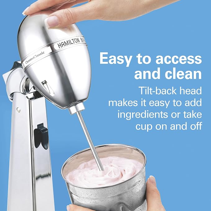 Hamilton Beach DrinkMaster Electric Drink Mixer, Retro Milkshake Maker & Milk - Image 4