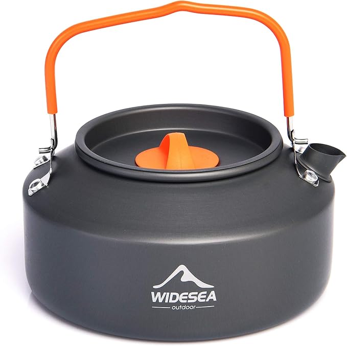 widesea 1L Camping Kettle Portable Ultralight Aluminum Teapot by WIDESEA