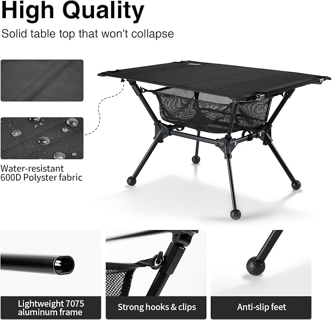 ONETIGRIS Dipper Camping Table, Lightweight Portable Folding Table - Image 4