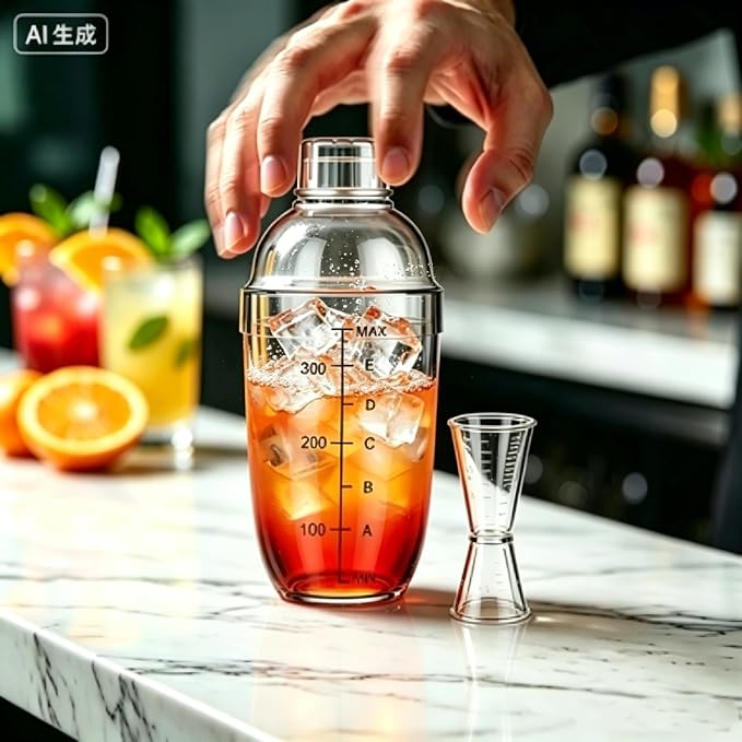 Homestia 2 Pack 350ml Plastic Cocktail Shaker - Image 7