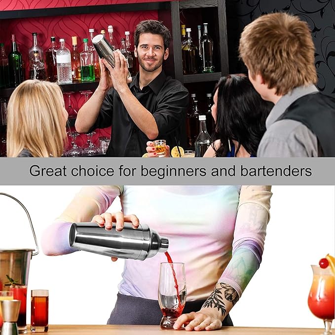 WPHUAW 24oz Cocktail Shaker Bar Set-Professional Margarita Mixer Drink Shaker - Image 6