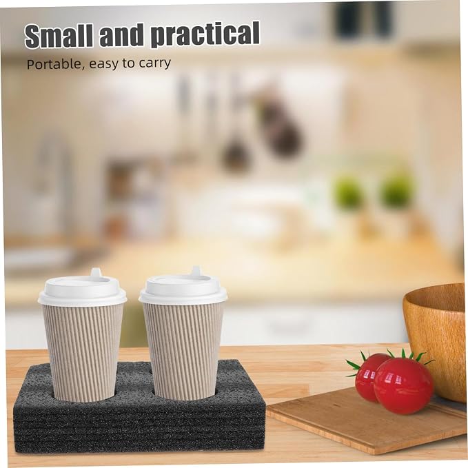 2pcs Foam Cup Holder Tray for Milk Tea Takeout Box Non-Tipping Travel Cup - Image 6