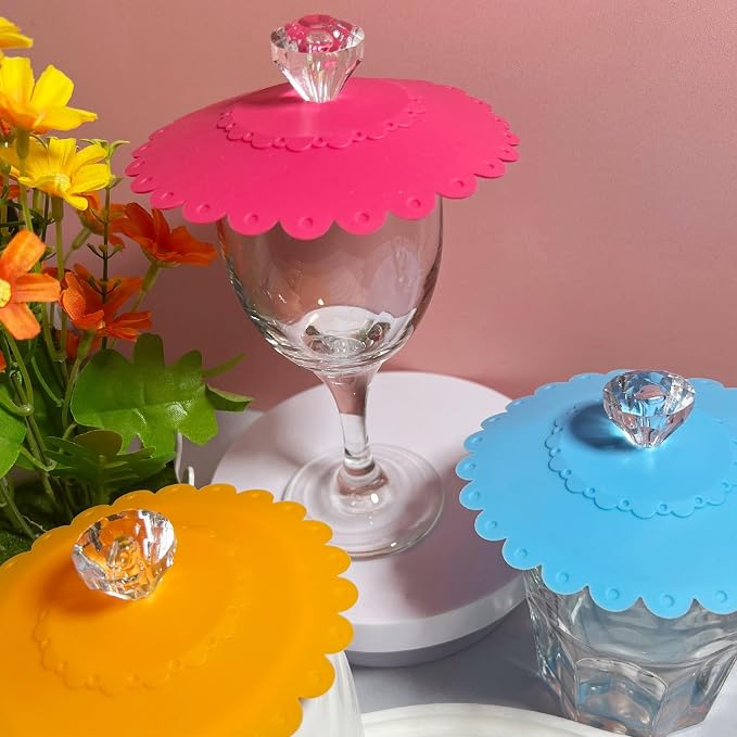 flower Silicone Cup Covers, Flexible Mug Covers, Tea Pots, Hot Cup Lids - Image 5