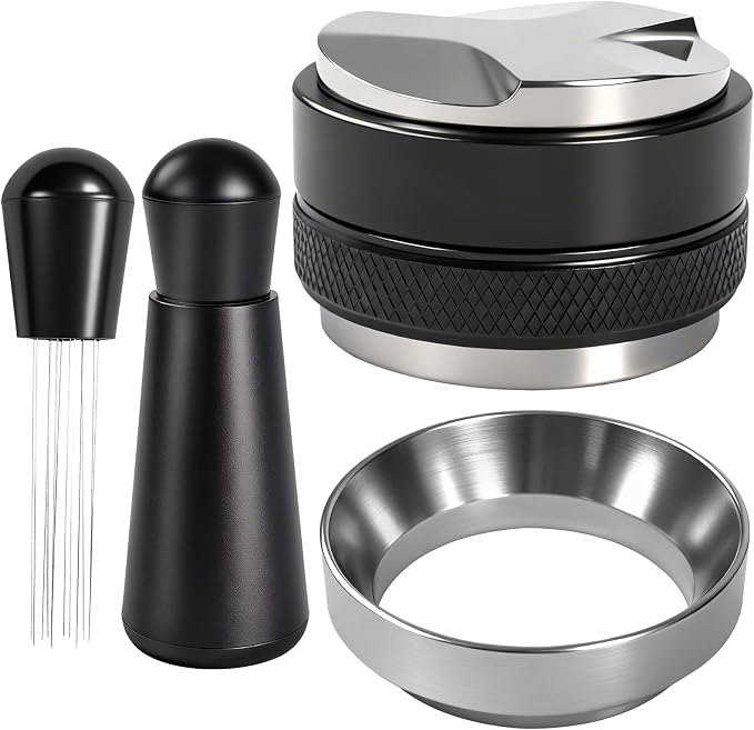 Espresso Accessories Kit, 51mm Coffee Distributor & Tamper Leveler, Dosing by NAPNOOK