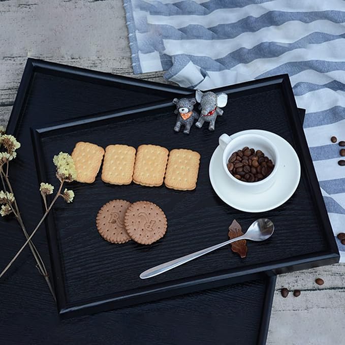16 x 11 Inches Extra Large Solid Wood Serving Tray - Image 2