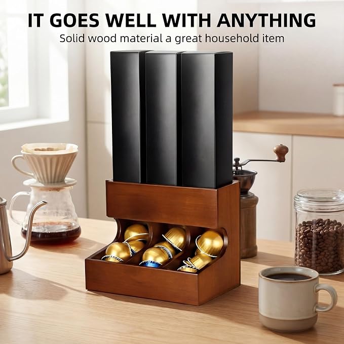 Wooden Coffee Pod Dispenser Compatible - Image 5