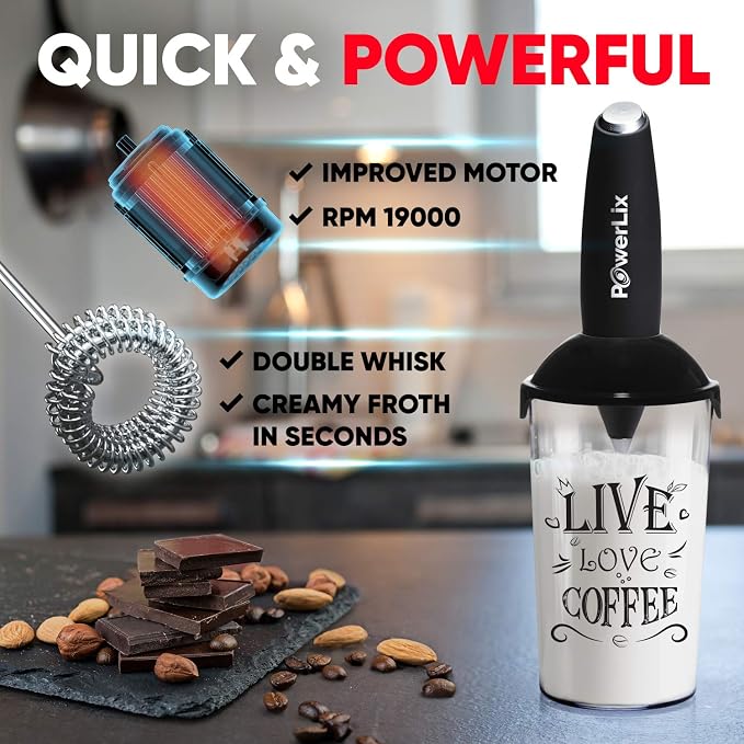 PowerLix Powerful Handheld Milk Frother - Image 4