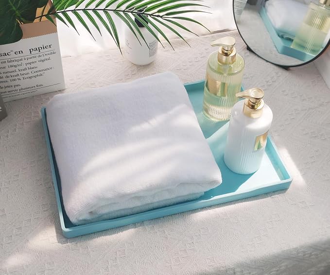 Large Blue Serving Tray for Gathering Small Items | Serving Accessory, Perfume - Image 2