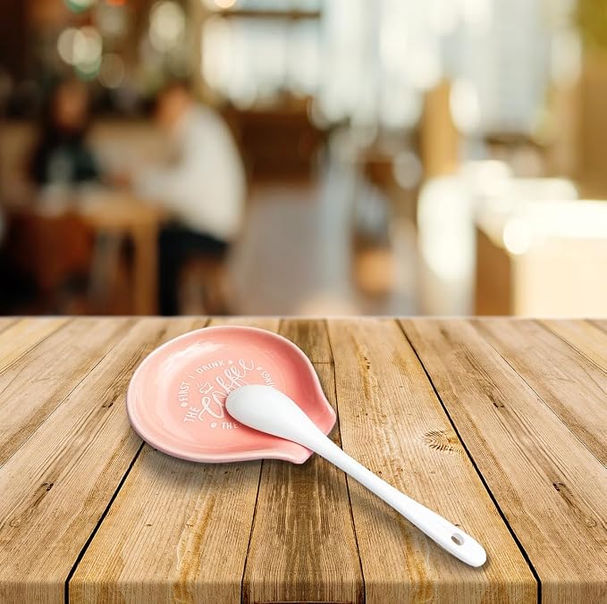 Funny Coffee Quote First I Drink The Coffee Then I Do The Things Ceramic Spoon - Image 7