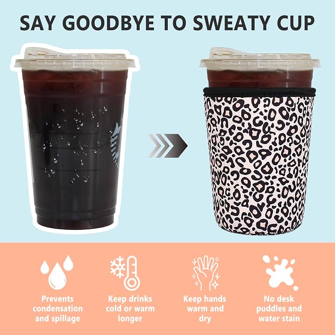 3 Pack Reusable Iced Coffee Sleeves - Image 4