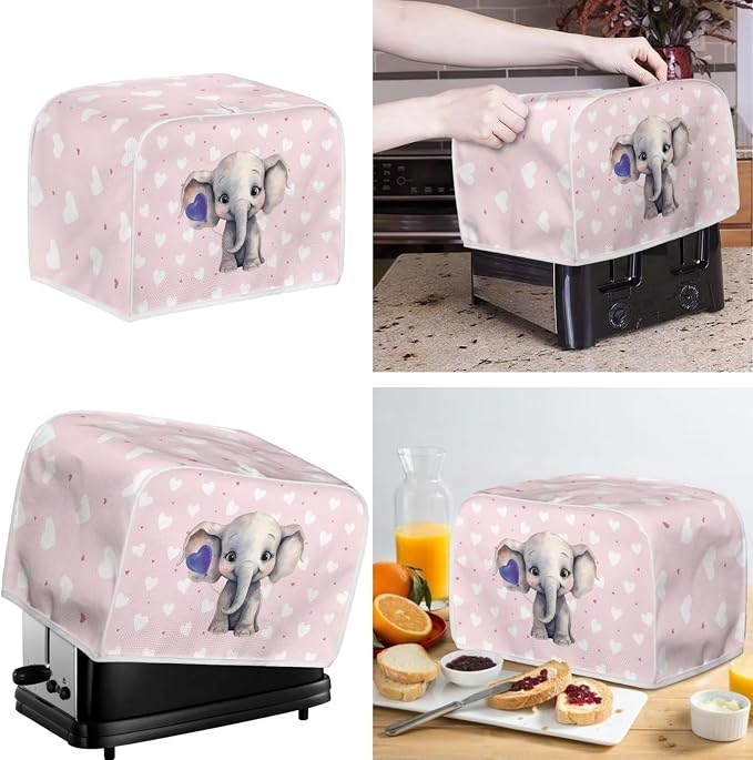 doginthehole Cute Elephant Blender Cover Small Appliance Dust Covers Sets - Image 2