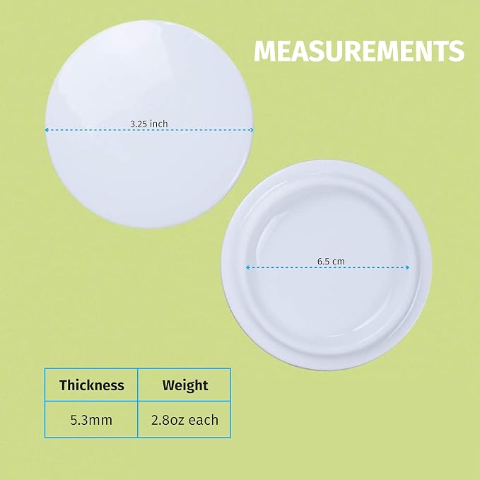 2 Pieces Reusable Mug Lids for Ceramic Mugs, 11 Ounce White Ceramic Cup Lid - Image 2