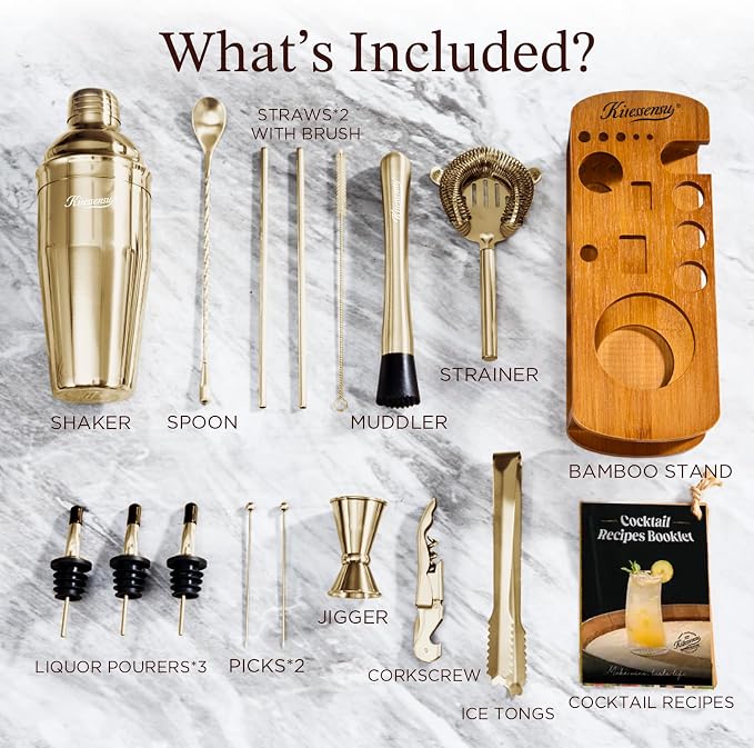KITESSENSU Cocktail Shaker Set Bartender Kit - Image 2