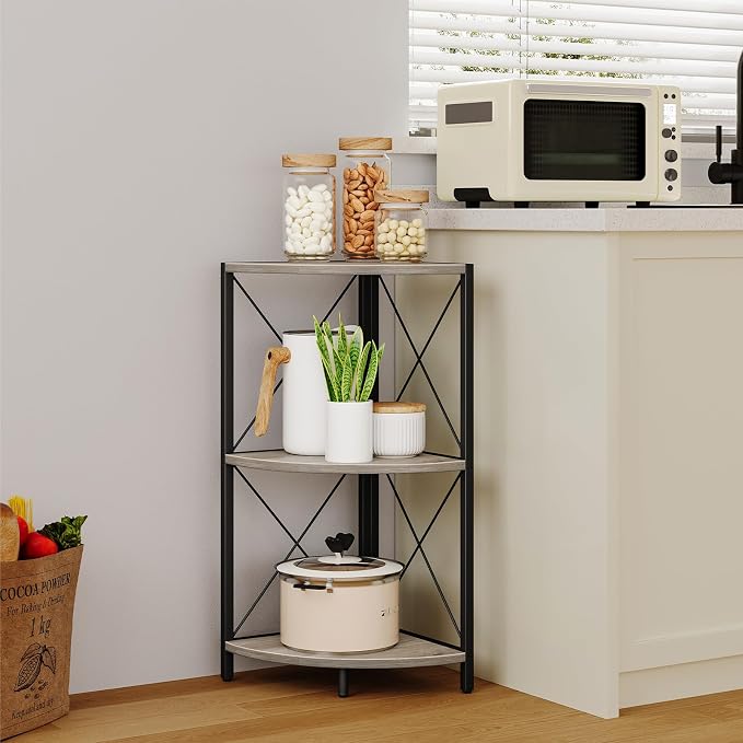 Snughome Corner Shelf for Desktop, 3-Tier Corner Storage Organizer - Image 2