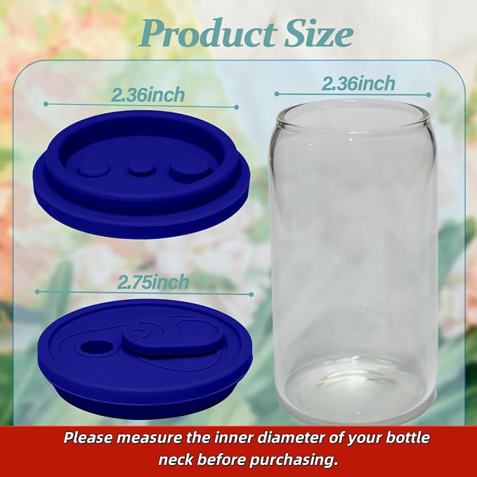 4 Pack Silicone Lids for Glass Cups - Image 2