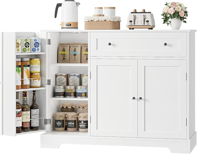 HOSTACK Buffet Cabinet with Storage, Modern Sideboard Buffet with Doors by HOSTACK