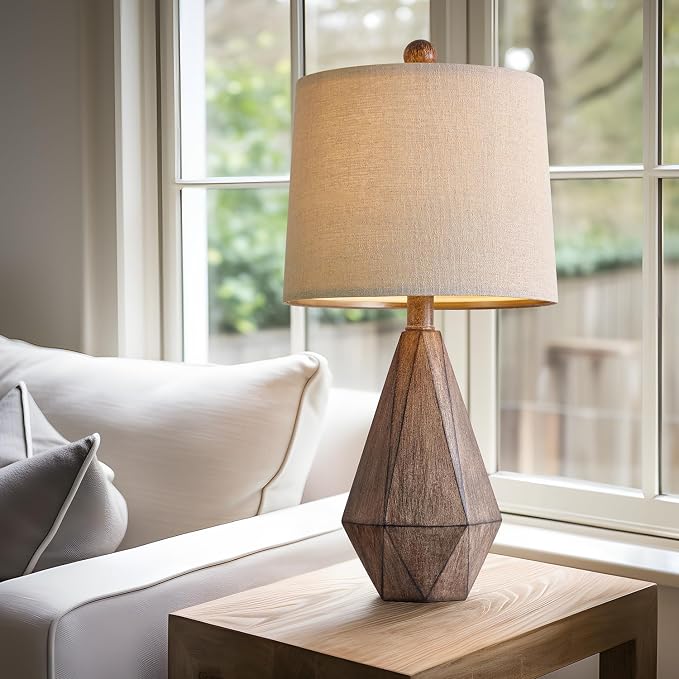 PoKat 20.25" Retro Farmhouse Table Lamp Set of 2 - Image 3