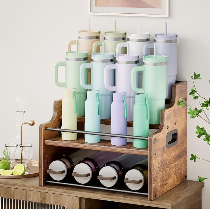4-Tier Wood Display Shelf Wine Rack - Image 6