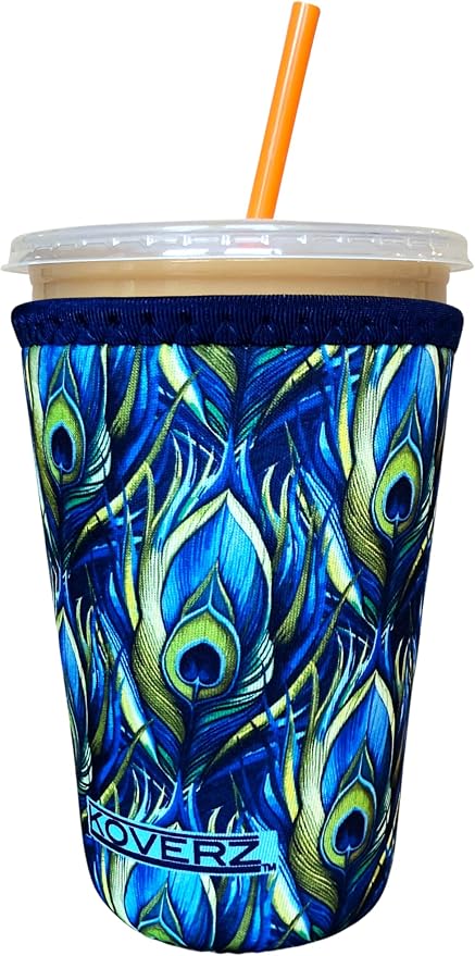 Iced Coffee Sleeve, Insulated Neoprene Cup Sleeve, Fits a 24 Oz. Coffee Cup by Koverz