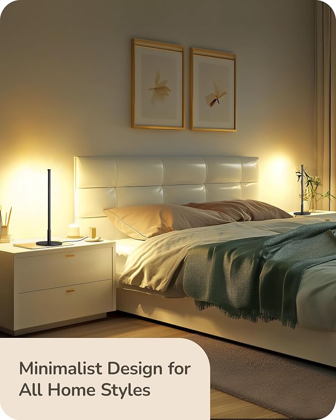 EDISHINE Upgraded LED Table Lamp Set of 2, Stepless Dimmable Bedside Lamps - Image 5