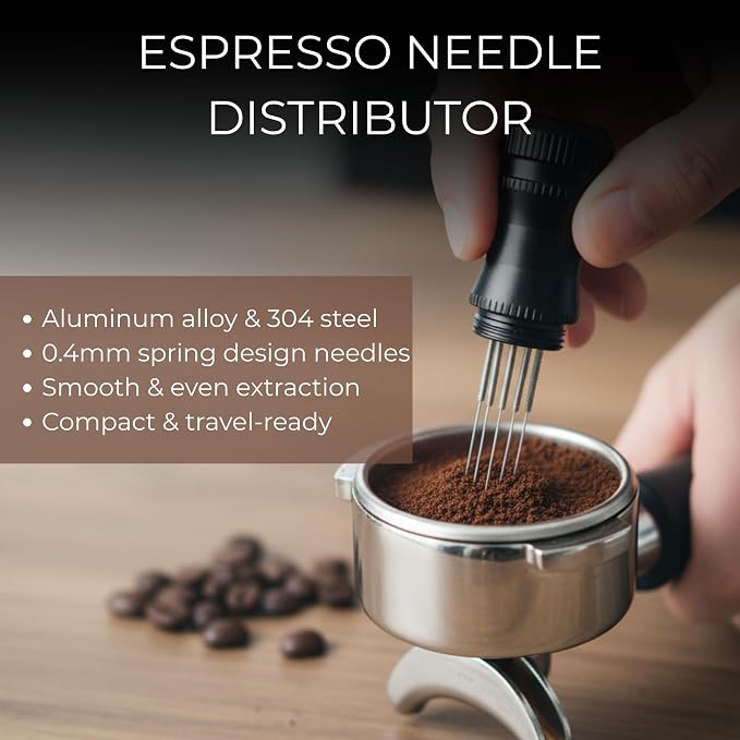 Espresso Accessories Kit – Coffee Distributor & Tamper Leveler Set - Image 2