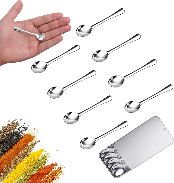 8PCS Tiny Spoons by Aosnare
