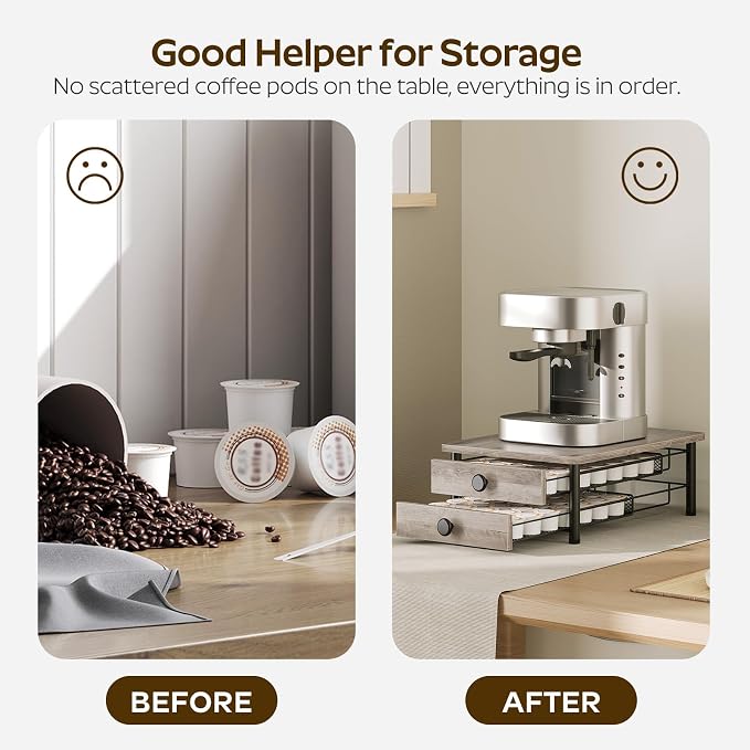 YATINEY Coffee Pod Drawer Holder, 70 Capacity Coffee Capsule Storage Organizer - Image 7