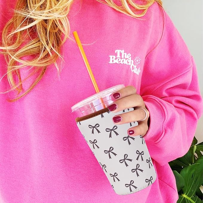 Reusable Insulated Neoprene Iced Coffee Cup Sleeve, Durable Drink Sleeve - Image 2