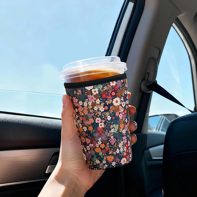 Reusable Insulated Sleeve for Iced Coffee Cup, Beverage Holder for Iced Coffee - Image 3