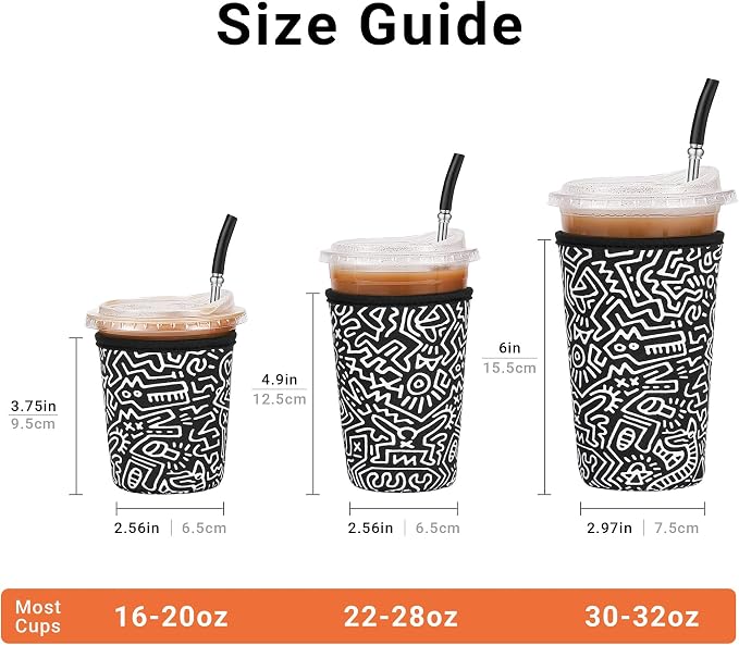 Iced Coffee Sleeve Reusable Small 16-20oz - Image 2