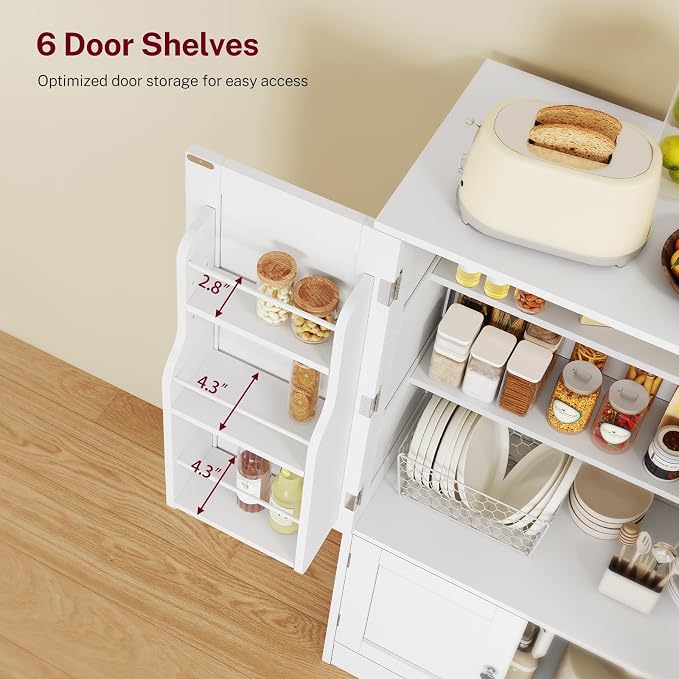 TEENFON 43'H Pantry Cabinet - Image 5