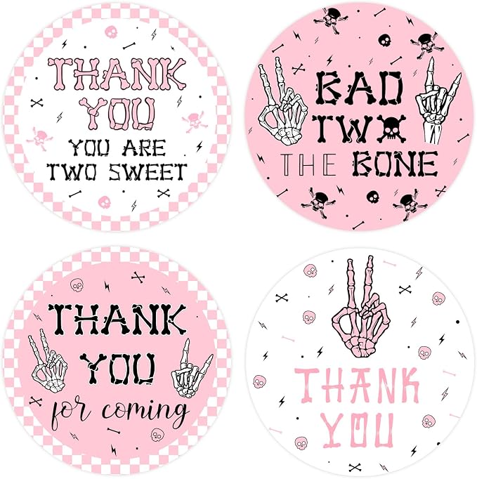 Serencatcher Bad Two The Bone Thank You Stickers by Serencatcher
