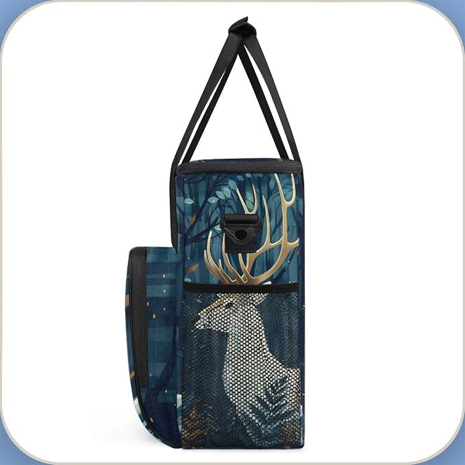 Forest Deer Coffee Maker Carring Bag, Large Insulated Storage Organizer Case - Image 4
