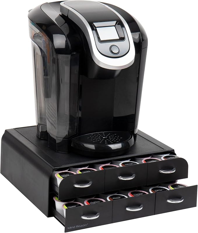 Mind Reader 72 Pod Coffee Drawer Organizer, 2 Tier Storage by MindReader
