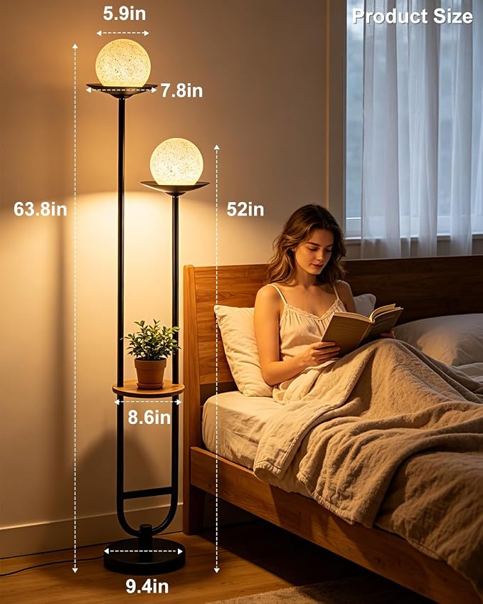 Lightdot 63IN Black Floor Lamp - Image 6