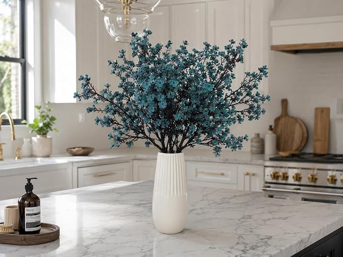 Mandy's 15 Bundles Artificial Teal Baby’s Breath Flowers | 18.5 Inch Silk - Image 5