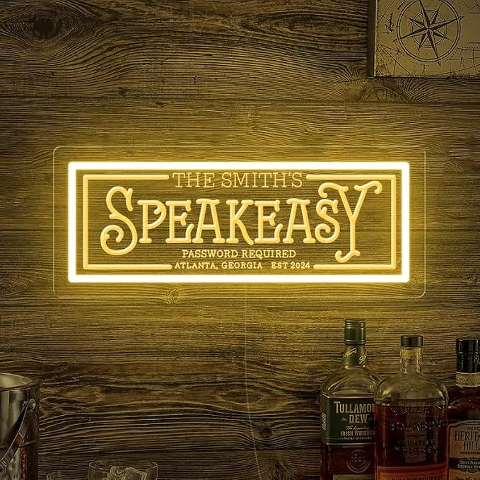 Custom Speakeasy Lounge Neon Sign Dimmable Home Bar LED Neon Light Personalized by Unknown