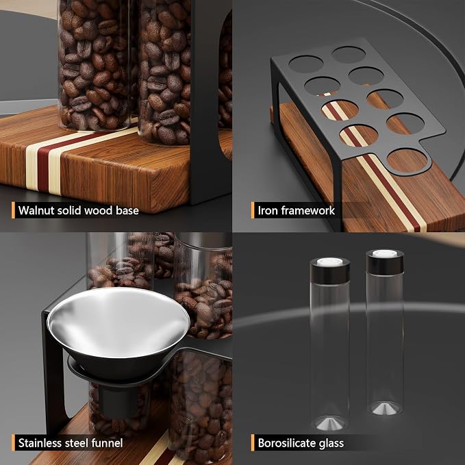 VZONE Coffee Bean Cellar Tubes Single Dose Glass Coffee Container - Image 6
