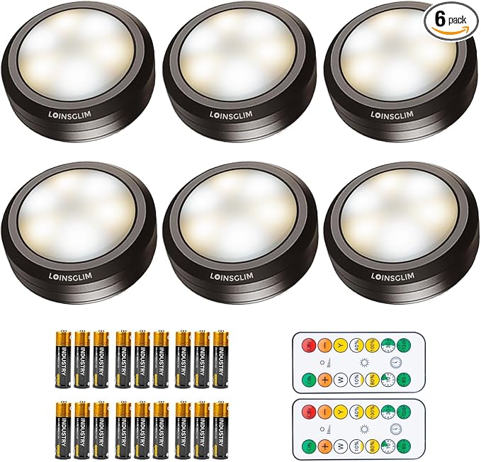 Puck Lights with Remote Control, Wireless LED Puck Light by LOINSGLIMpucklights