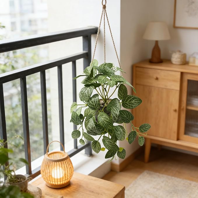 Small Artificial Fake Plants in Ceramic Pot, Indoor Fake Potted Greenery Faux - Image 4