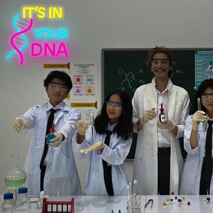 DNA Double Helix Neon Sign for Wall Decor Dimmable It's In Your DNA LED Neon - Image 5