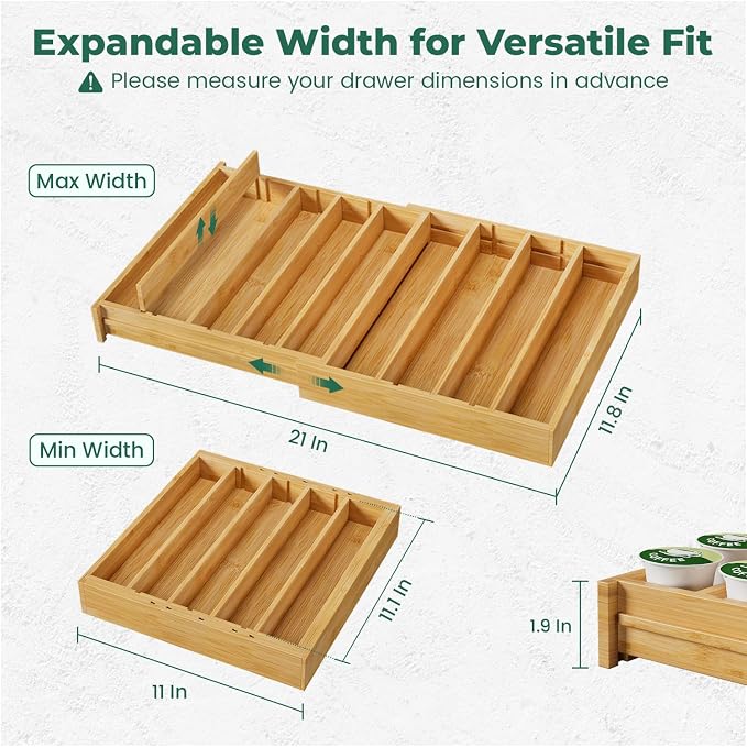 EsLuker.ly Bamboo Coffee Pod K Cup Holder Organizer - Image 3